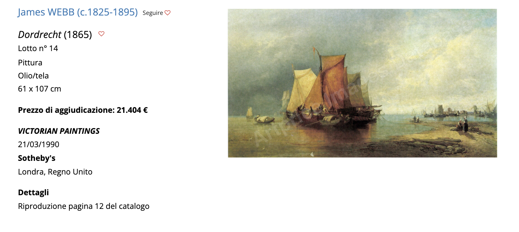 James Webb (Londra 1825–1895) - Firmato e datato